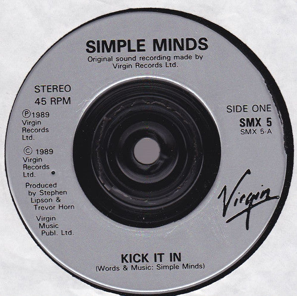 Simple Minds - Kick It In - Used Vinyl Record 7" image 3