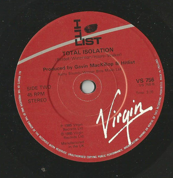 Hitlist - Into The Fire - Used Vinyl Record 7" image 4