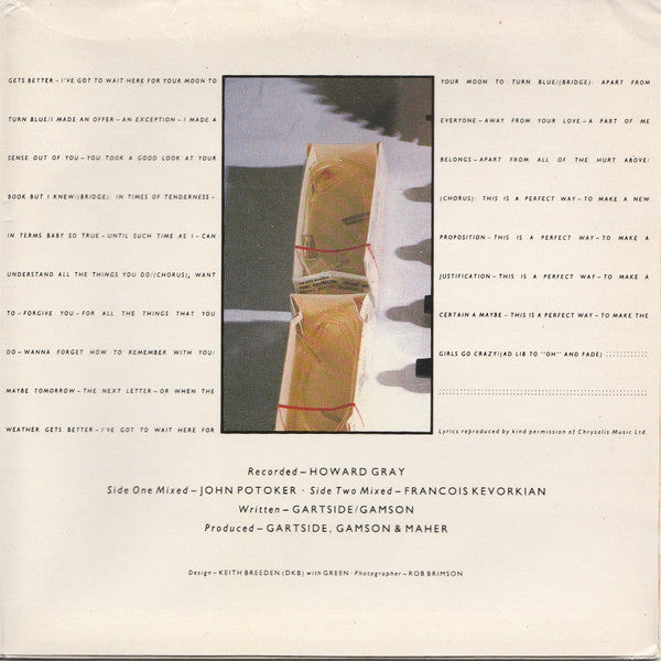 Scritti Politti - Perfect Way - Used Vinyl Record 7" image 4