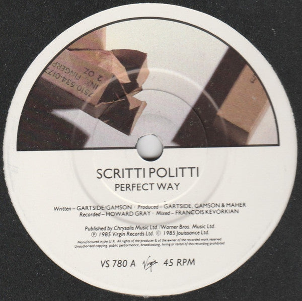 Scritti Politti - Perfect Way - Used Vinyl Record 7" image 5