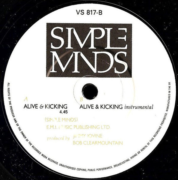 Simple Minds - Alive & Kicking - Used Vinyl Record 7" image 8