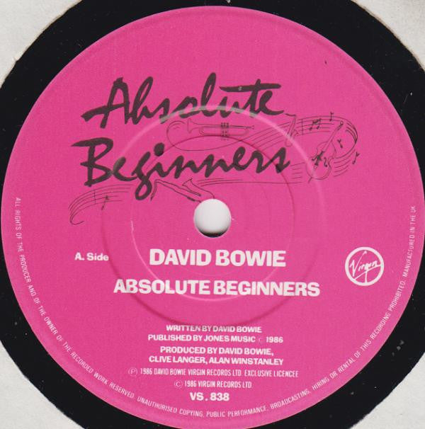 David Bowie - Absolute Beginners - Used Vinyl Record 7" image 3