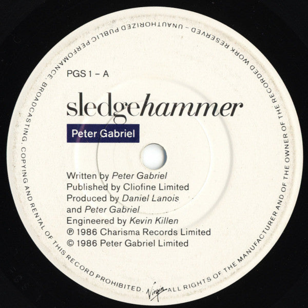 Peter Gabriel - Sledgehammer - Used Vinyl Record 7" image 3