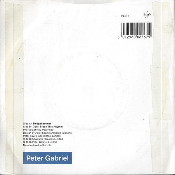 Peter Gabriel - Sledgehammer - Used Vinyl Record 7" image 6