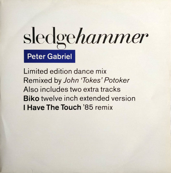 Peter Gabriel - Sledgehammer (Limited Edition Dance Mix) - Used Vinyl R image 1