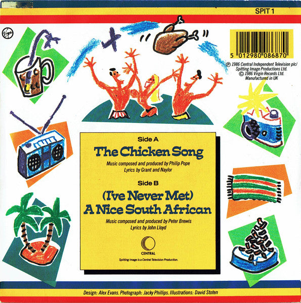 Spitting Image - Chicken Song - Used Vinyl Record 7" image 7