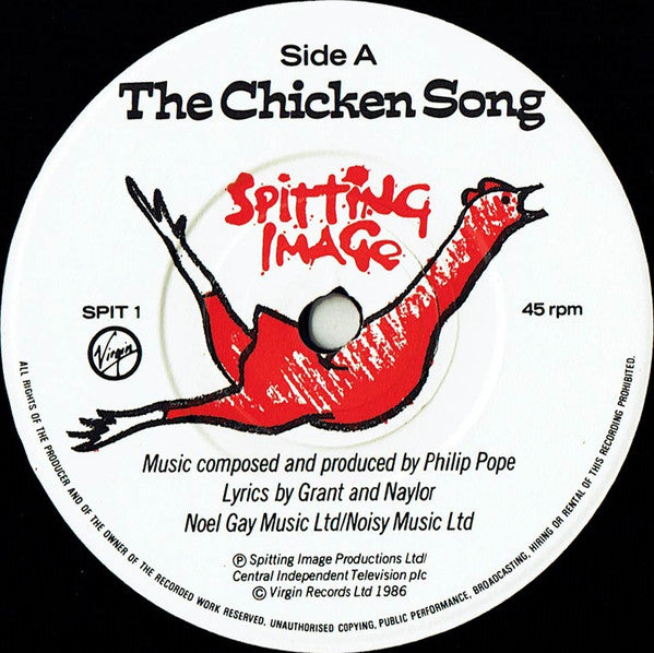 Spitting Image - Chicken Song - Used Vinyl Record 7" image 8