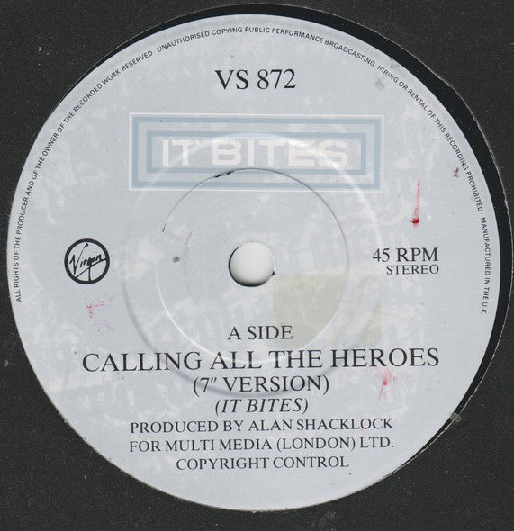 It Bites - Calling All The Heroes - Used Vinyl Record 7" image 3