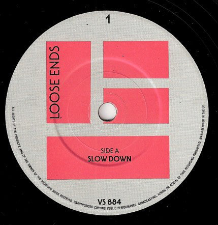 Loose Ends - Slow Down - Used Vinyl Record 7" image 3