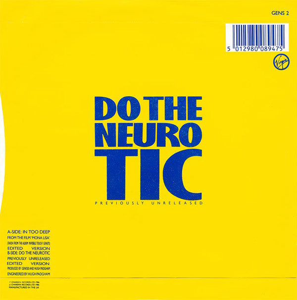 Genesis - In Too Deep - Used Vinyl Record 7" image 2