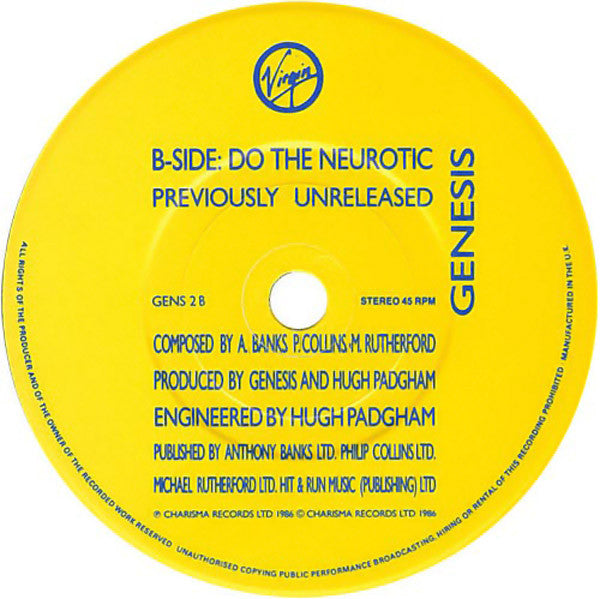 Genesis - In Too Deep - Used Vinyl Record 7" image 4