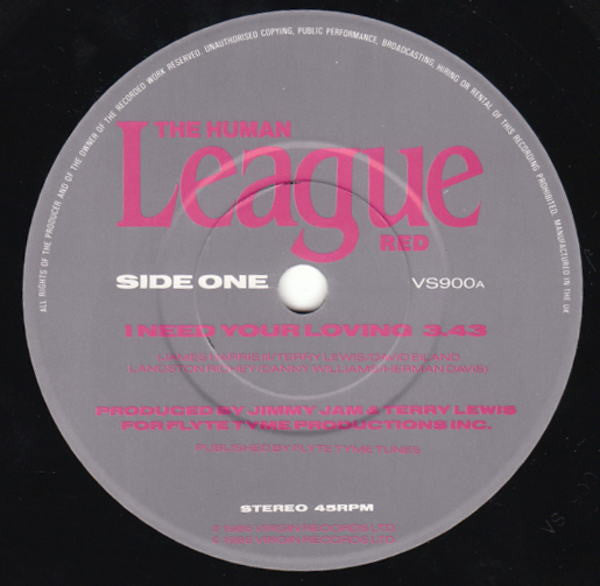 Human League - I Need Your Loving - Used Vinyl Record 7" image 3