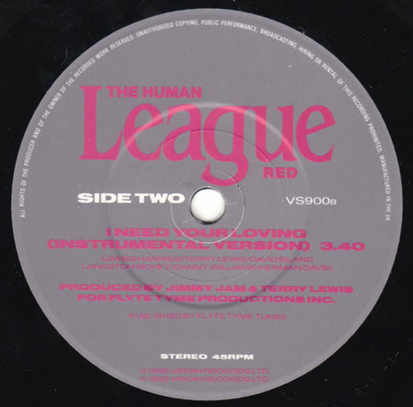 Human League - I Need Your Loving - Used Vinyl Record 7" image 4