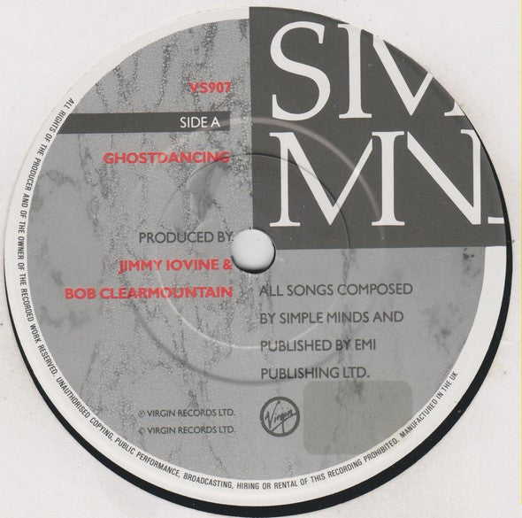 Simple Minds - Ghostdancing - Used Vinyl Record 7" image 7