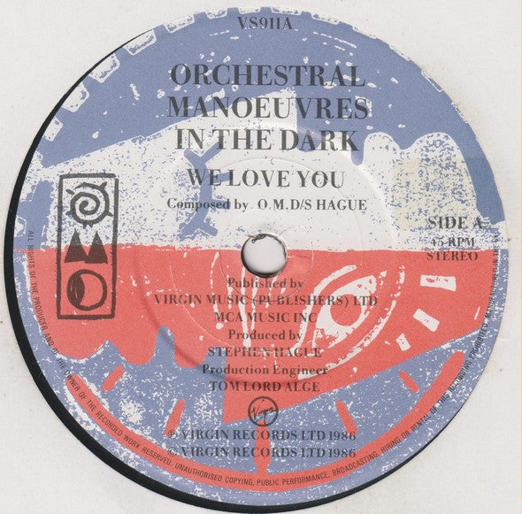 Orchestral Manoeuvre - We Love You - Used Vinyl Record 7" image 3