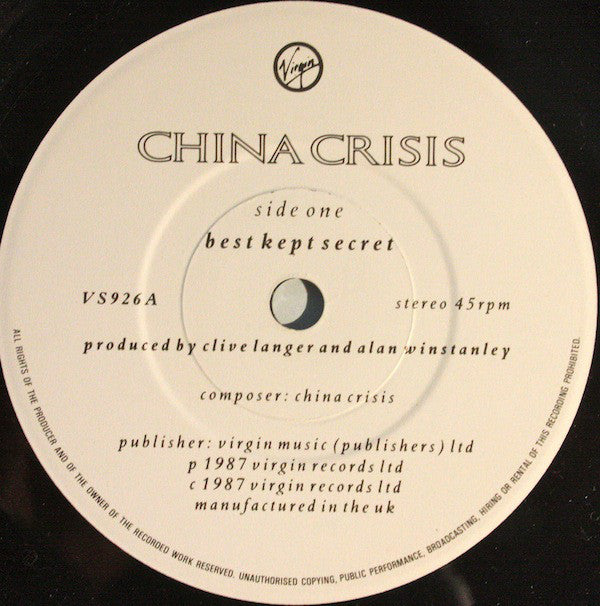 China Crisis - Best Kept Secret - Used Vinyl Record 7" image 7