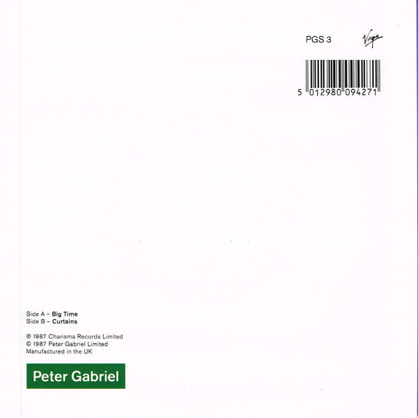 Peter Gabriel - Big Time - Used Vinyl Record 7" image 2