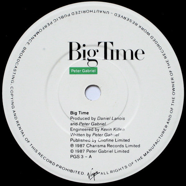 Peter Gabriel - Big Time - Used Vinyl Record 7" image 7