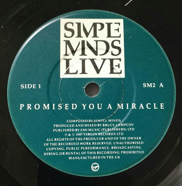 Simple Minds - Promised You A Miracle / Book Of Brilliant Things ( Li image 3
