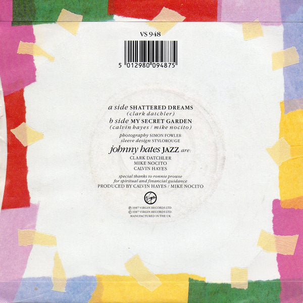 Johnny Hates Jazz - Shattered Dreams - Used Vinyl Record 7" image 2