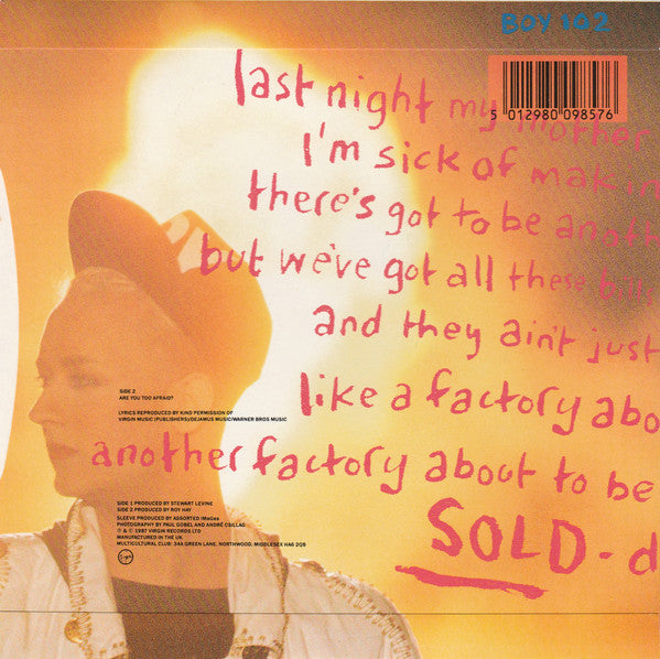 Boy George - Sold - Used Vinyl Record 7" image 6