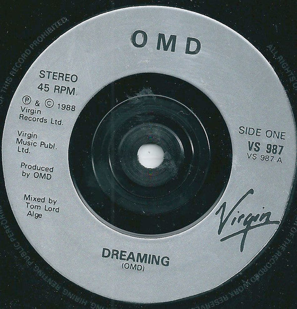 Orchestral Manoeuvre - Dreaming - Used Vinyl Record 7" image 3