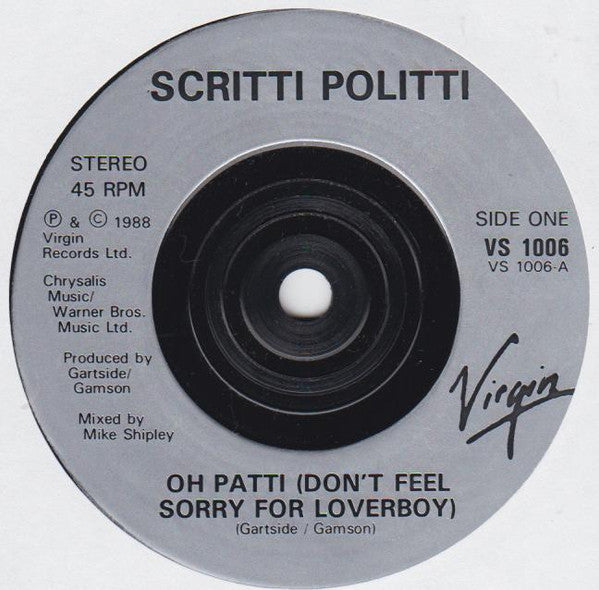 Scritti Politti - Oh Patti - Used Vinyl Record 7" image 3