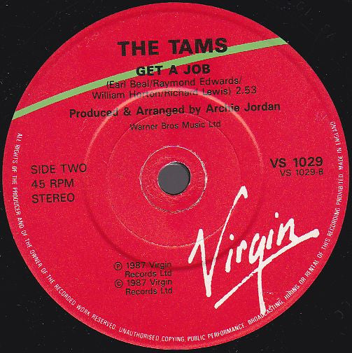 Tams - re Ain't Nothing Like Shaggin' - Used Vinyl Record 7" image 4