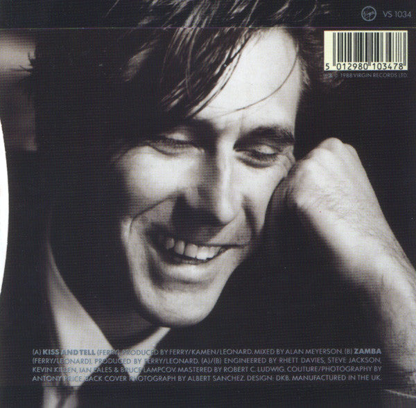 Bryan Ferry - Kiss And Tell - Used Vinyl Record 7" image 2