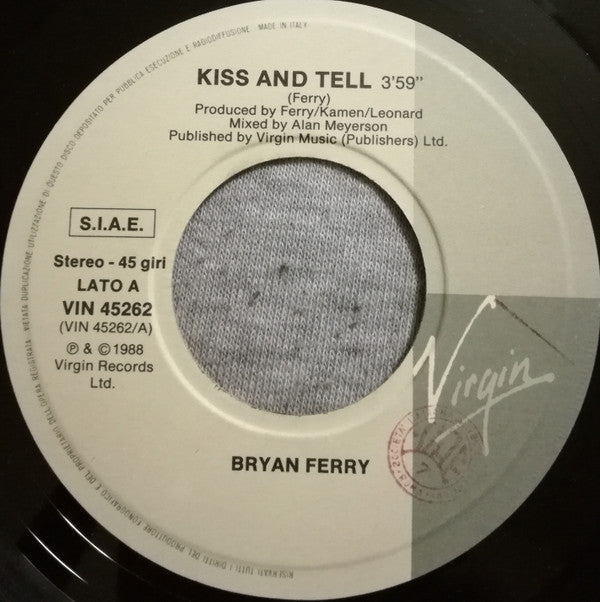 Bryan Ferry - Kiss And Tell - Used Vinyl Record 7" image 7