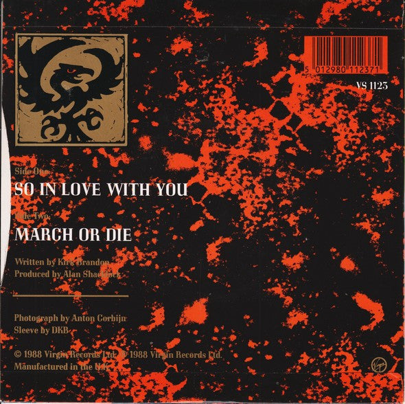 Spear Of Destiny - So In Love With You - Used Vinyl Record 7" image 2