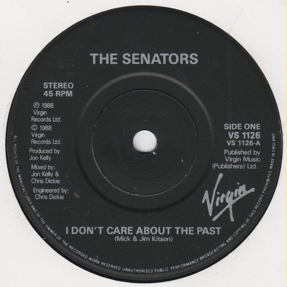 Senators - I Don't Care About The Past - Used Vinyl Record 7" image 3