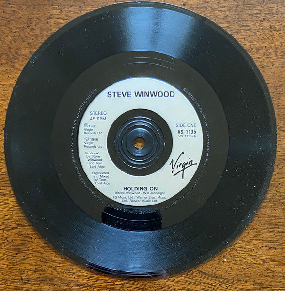 Steve Winwood - Holding On - Used Vinyl Record 7" image 2