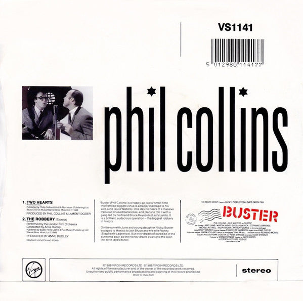 Phil Collins - Two Hearts - Used Vinyl Record 7" image 2