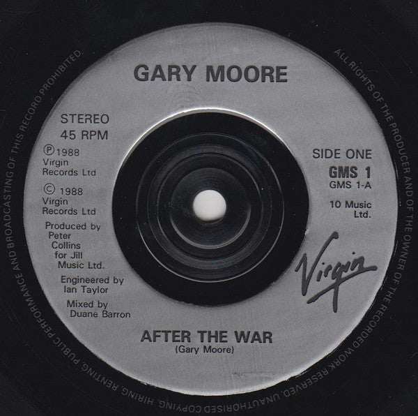 Gary Moore - After The War - Used Vinyl Record 7" image 3
