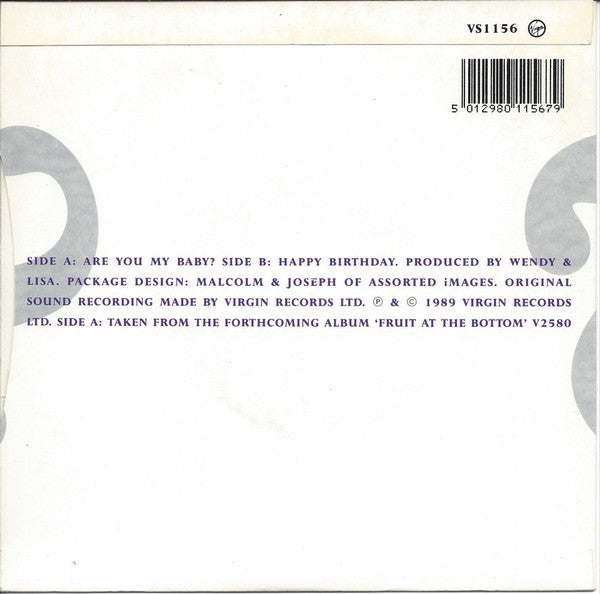 Wendy & Lisa - Are You My Baby? - Used Vinyl Record 7" image 2