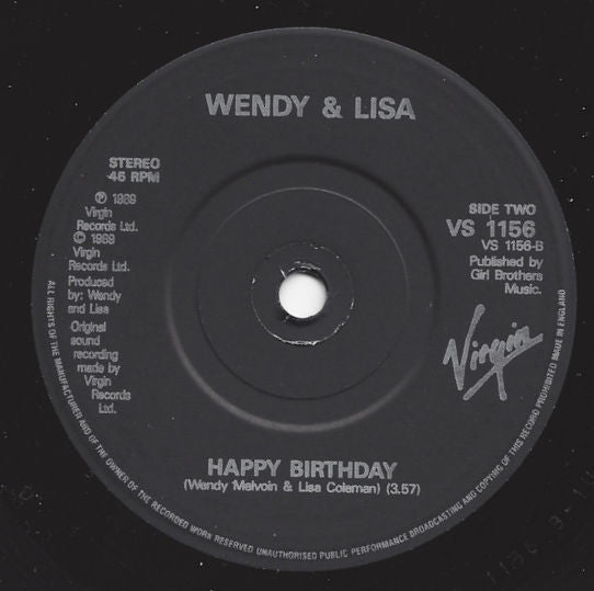 Wendy & Lisa - Are You My Baby? - Used Vinyl Record 7" image 8
