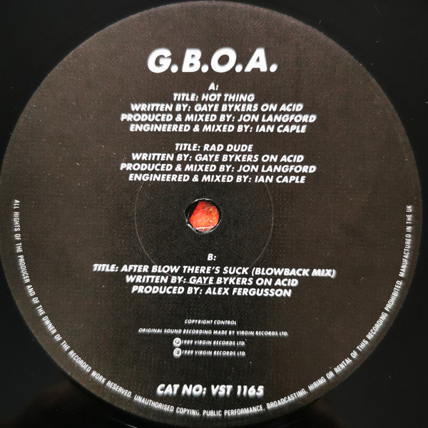 Gaye Bykers On Acid - Hot Thing - Used Vinyl Record 12" image 4