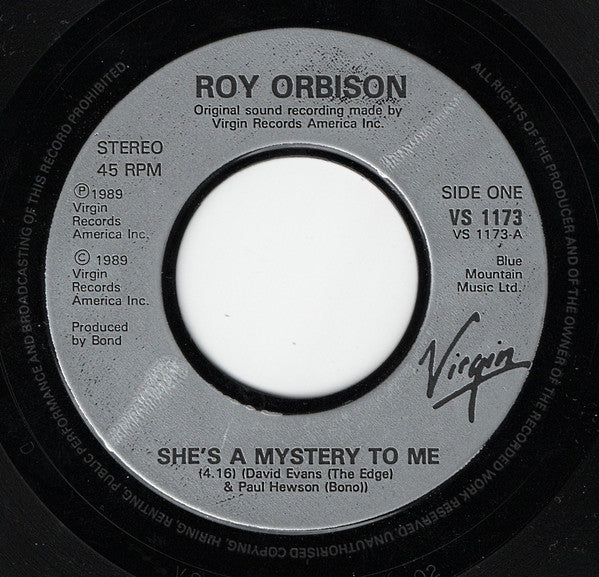 Roy Orbison - She's A Mystery To Me - Used Vinyl Record 7" image 7