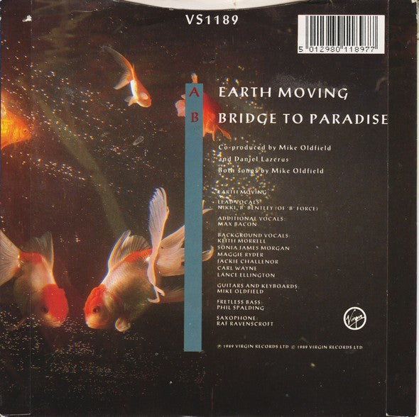 Mike Oldfield - Earth Moving - Used Vinyl Record 7" image 2