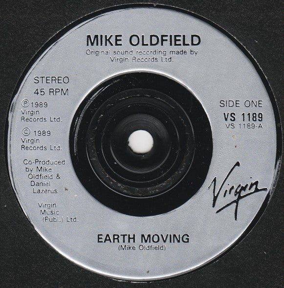 Mike Oldfield - Earth Moving - Used Vinyl Record 7" image 3