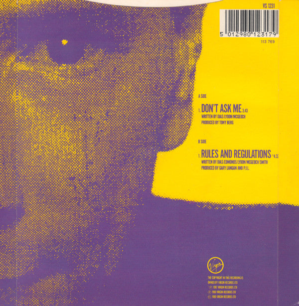 Public Image Limited - Don't Ask Me - Used Vinyl Record 7" image 2