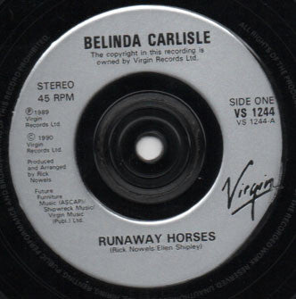 Belinda Carlisle - Runaway Horses - Used Vinyl Record 7" image 3