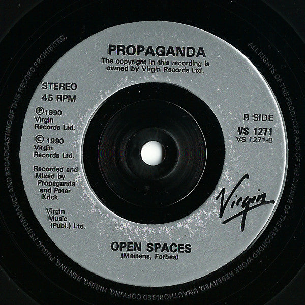 Propaganda - Only One Word - Used Vinyl Record 7" image 4