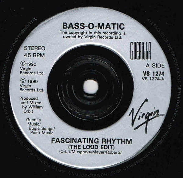 Bassomatic - Fascinating Rhythm - Used Vinyl Record 7" image 3