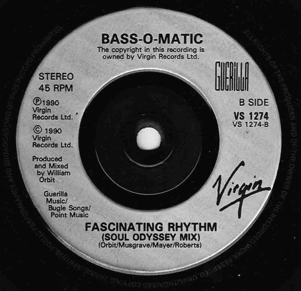 Bassomatic - Fascinating Rhythm - Used Vinyl Record 7" image 4