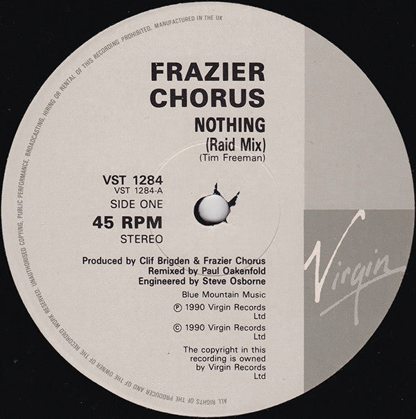 Frazier Chorus - Nothing (Paul Oakenfold Mixes) - Used Vinyl Record 12" image 3