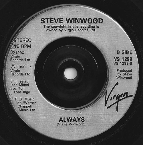 Steve Winwood - One And Only Man - Used Vinyl Record 7" image 4