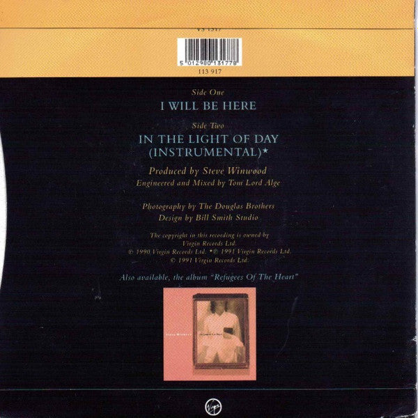 Steve Winwood - I Will Be Here - Used Vinyl Record 7" image 2