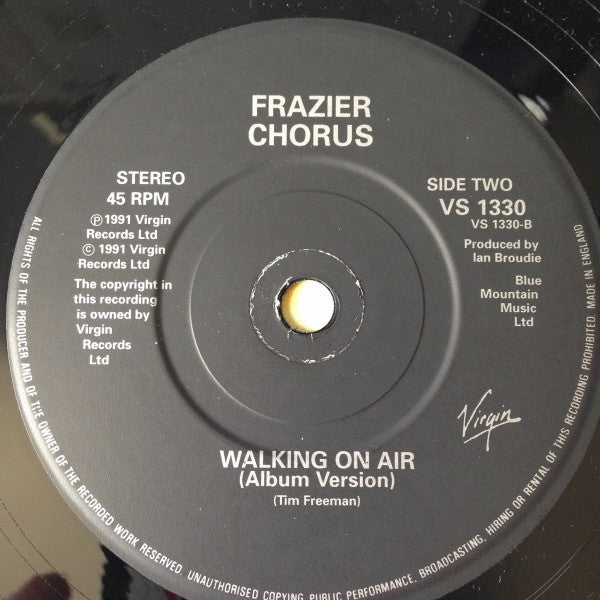 Frazier Chorus - Walking On Air - Used Vinyl Record 7" image 8